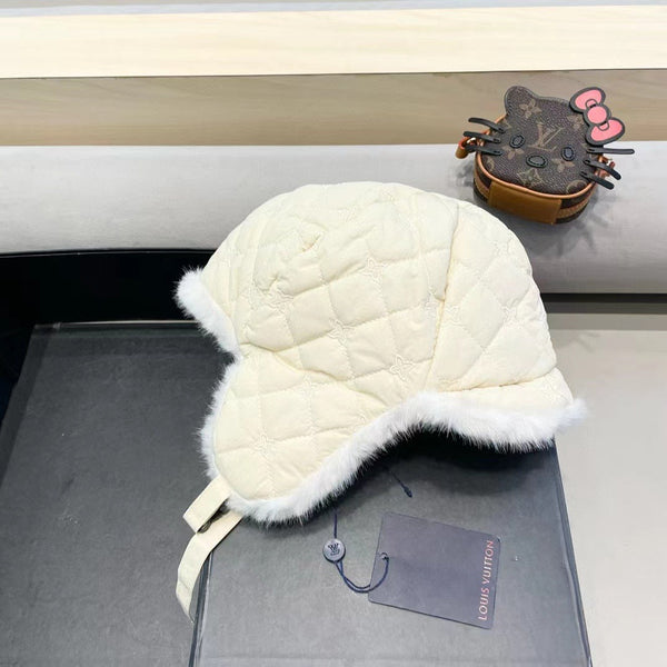 CAPPELLO TRAPPER IN COTONE BEIGE 411230