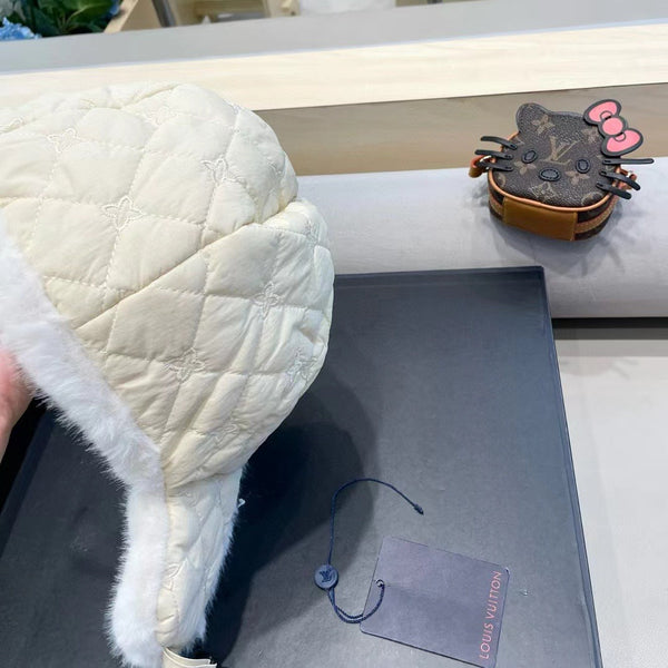 CAPPELLO TRAPPER IN COTONE BEIGE 411230