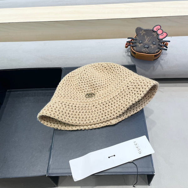 CAPPELLO A SECCHIELLO IN MAGLIA DI LANA MARRONE TORTILLA 413397