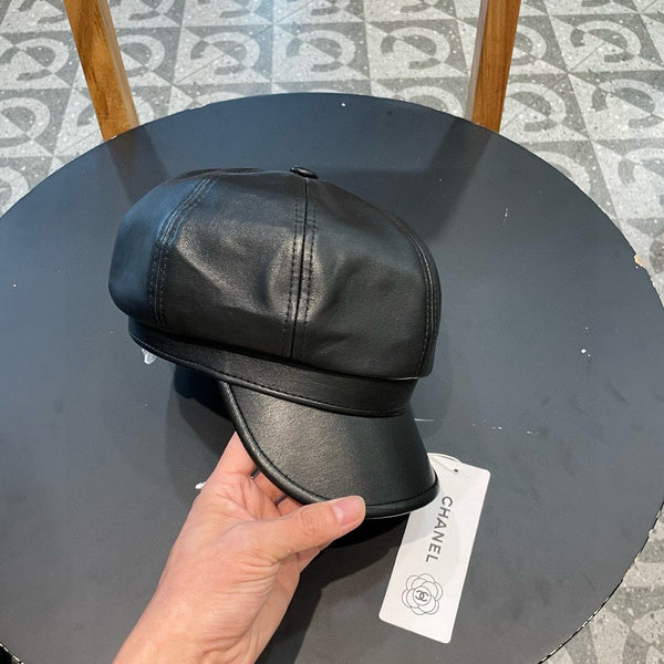 BAKER BOY CAP IN TORTILLA BROWN CALFSKIN 419446