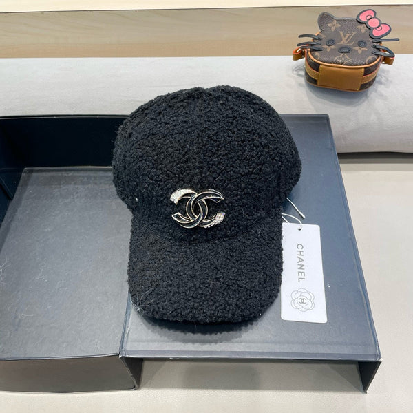 CAPPELLO DA BASEBALL IN PELLICCIA DI AGNELLO NERA 424253