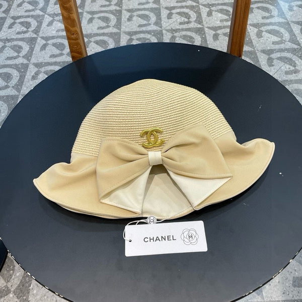 CAPPELLO A SECCHIELLO CON FIOCCO IN RAFIA BEIGE EGG NOG 426170