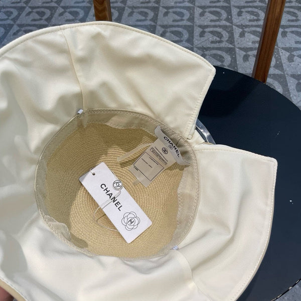 CAPPELLO A SECCHIELLO CON FIOCCO IN RAFIA BEIGE EGG NOG 426170