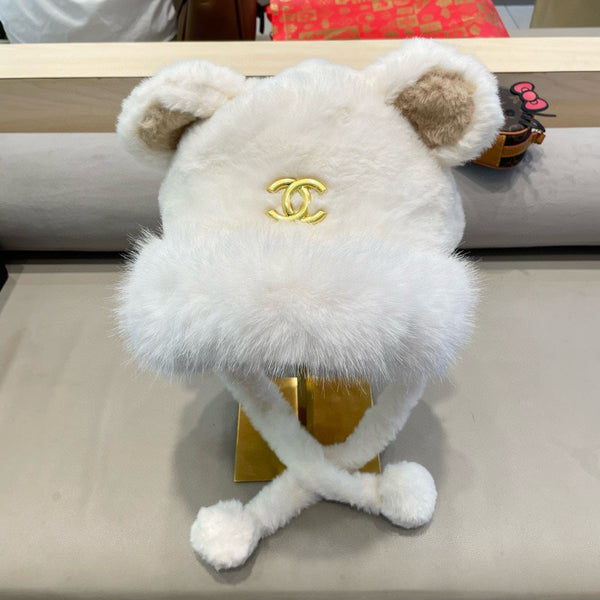 BERRETTO IN PELLICCIA DI AGNELLO BIANCA 426240