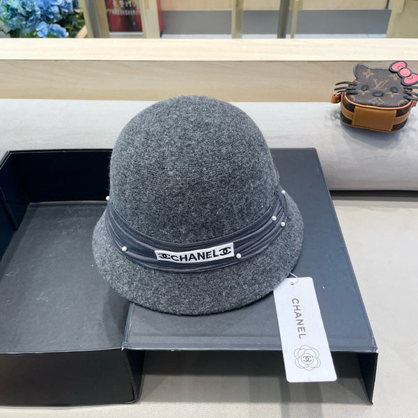 CAPPELLO A SECCHIELLO IN MISTO LANA GRIGIO TOPO 426249