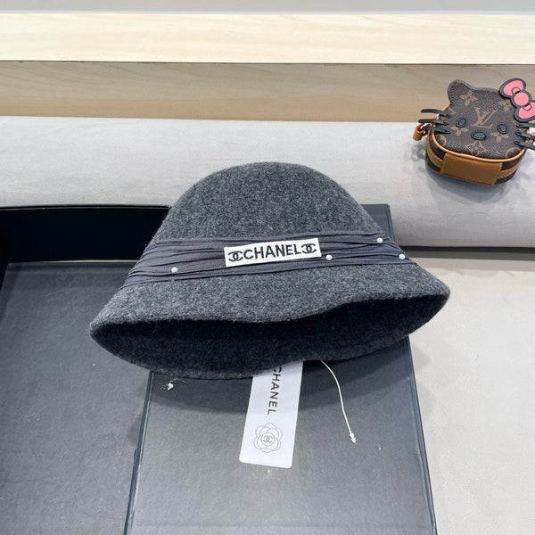 CAPPELLO A SECCHIELLO IN MISTO LANA GRIGIO TOPO 426249