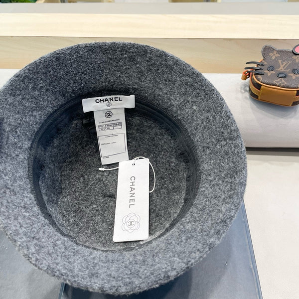 CAPPELLO A SECCHIELLO IN MISTO LANA GRIGIO TOPO 426249