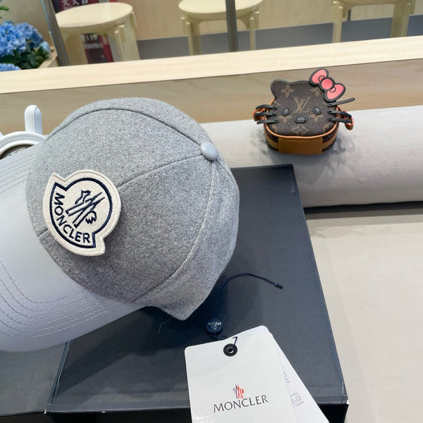 BERRETTO DA BASEBALL IN LANA-TWEED E PELLE GRIGIO CHIARO 428236