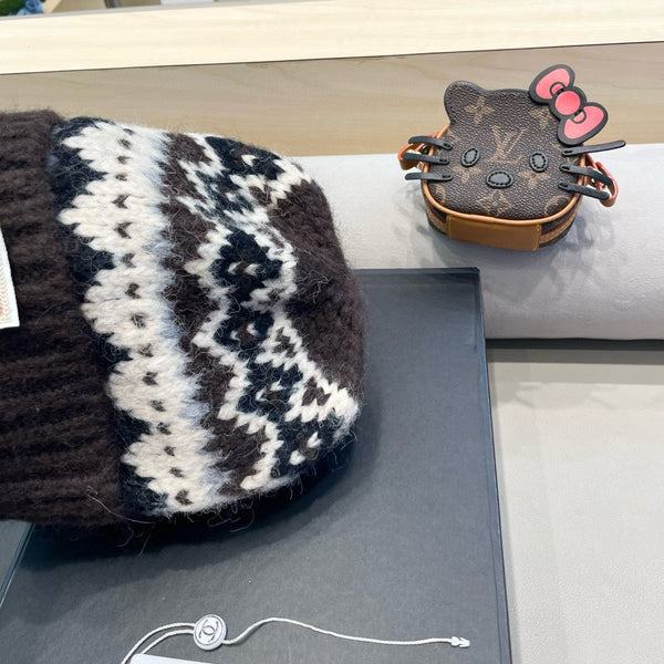 BERRETTO IN MAGLIA MARRONE CIOCCOLATO 428240