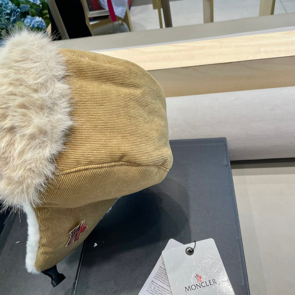 CAPPELLO AVATOR IN VELLUTO A COSTE MARRONE TORTILLA E FODERA IN PILE 434985