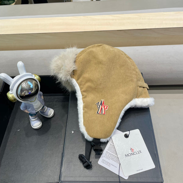 CAPPELLO AVATOR IN VELLUTO A COSTE MARRONE TORTILLA E FODERA IN PILE 434985