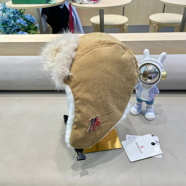 CAPPELLO AVATOR IN VELLUTO A COSTE MARRONE TORTILLA E FODERA IN PILE 434985