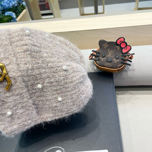 BERRETTO IN LANA MARRONE KAKI 430084