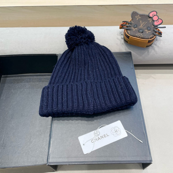 BERRETTO IN MAGLIA DI LANA BLU NAVY 430241