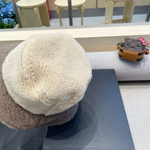 BUCKET HAT IN BEIGE MIX WENGE BROWN LAMB WOOL 431623