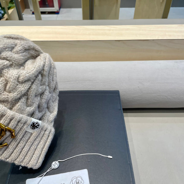 CAPPELLO BEANIE IN LANA CYSTER TAN 431706