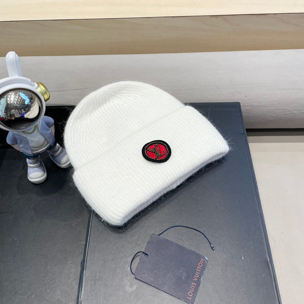 BERRETTO IN LANA BIANCA E PELLICCIA DI CONIGLIO 433475