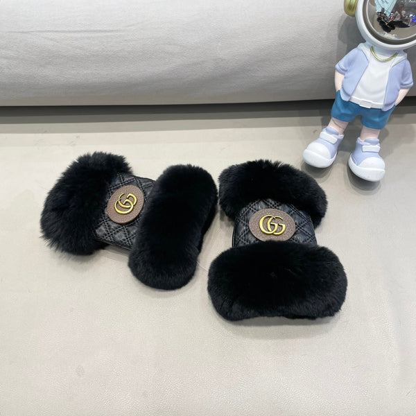 GUANTI MEZZE DITA IN PELLICCIA DI LAPIN NERO E PELLE DI AGNELLO 432564