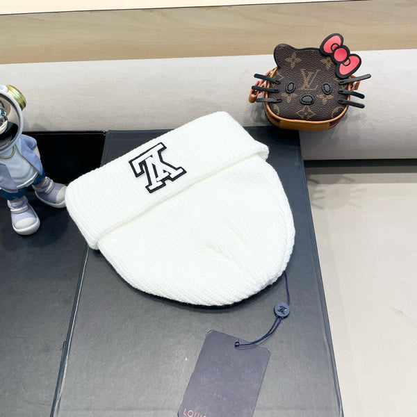 BEANIE HAT IN WHITE WOOL 435029