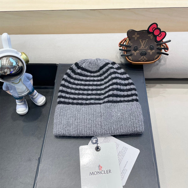 BERRETTO IN CASHMERE NERO MISTO GRIGIO ACCIAIO 436732