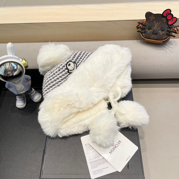 BERRETTO IN LANA E PILE BIANCHI 436749