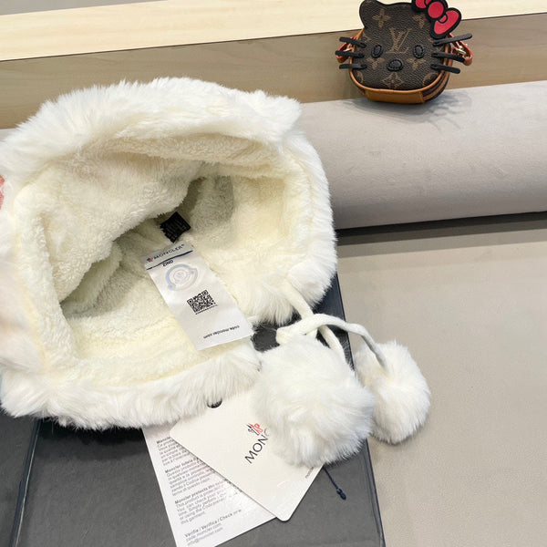 BERRETTO IN LANA E PILE BIANCHI 436749