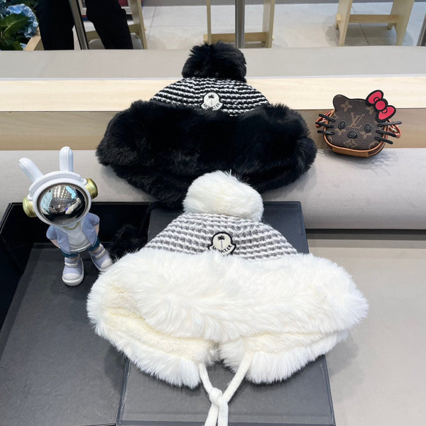 BERRETTO IN LANA E PILE BIANCHI 436749