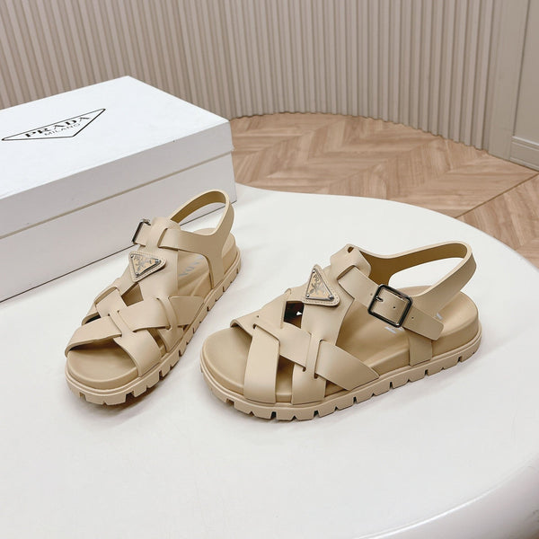 Sandali Pra con cinturini intrecciati 30 Beige