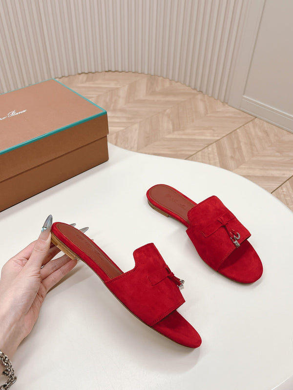 LP SUMMER CHARMS SANDALS IN CHERRY SUEDE