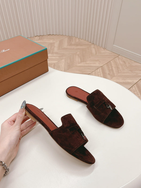 LP SUMMER CHARMS SANDALS IN BURNT UMBER SUEDE