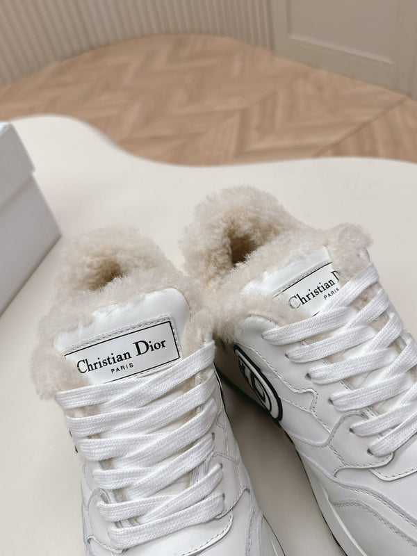 C'est Dior Sneaker Fleece Lining White Lambskin