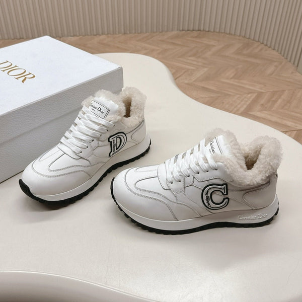 C'est Dior Sneaker Fleece Lining White Lambskin