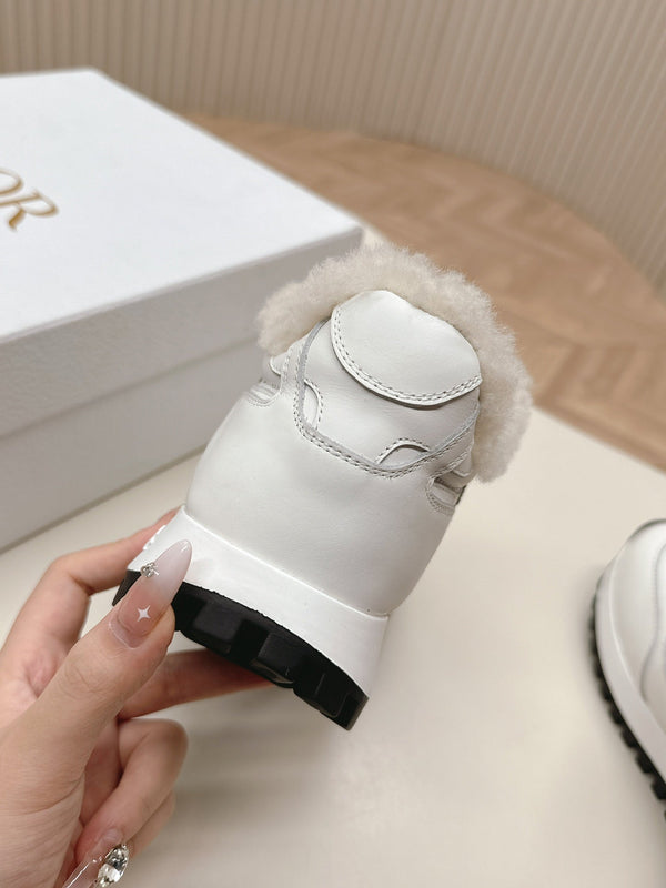 C'est Dior Sneaker Fleece Lining White Lambskin