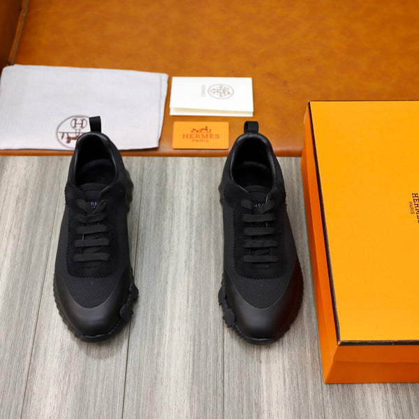 SNEAKER HM BOUNCING IN TELA NERA E PELLE DI VITELLO