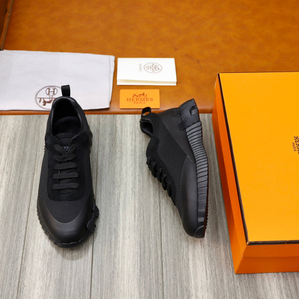 SNEAKER HM BOUNCING IN TELA NERA E PELLE DI VITELLO