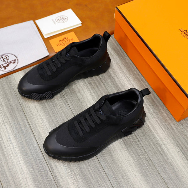 SNEAKER HM BOUNCING IN TELA NERA E PELLE DI VITELLO