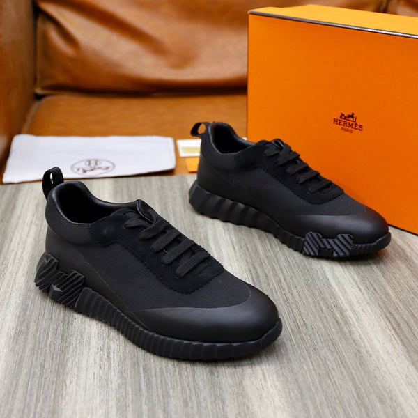 SNEAKER HM BOUNCING IN TELA NERA E PELLE DI VITELLO