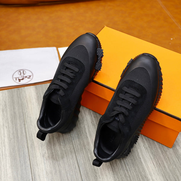 SNEAKER HM BOUNCING IN TELA NERA E PELLE DI VITELLO