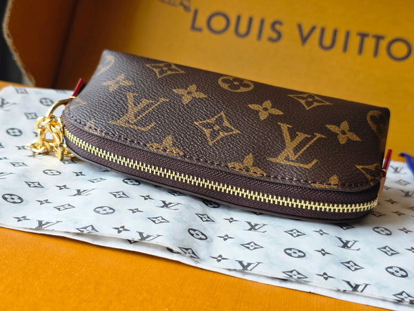 LV M25694 Cosmetic Lipstick Pouch Brown Monogram Canvas & Cowhide GHW