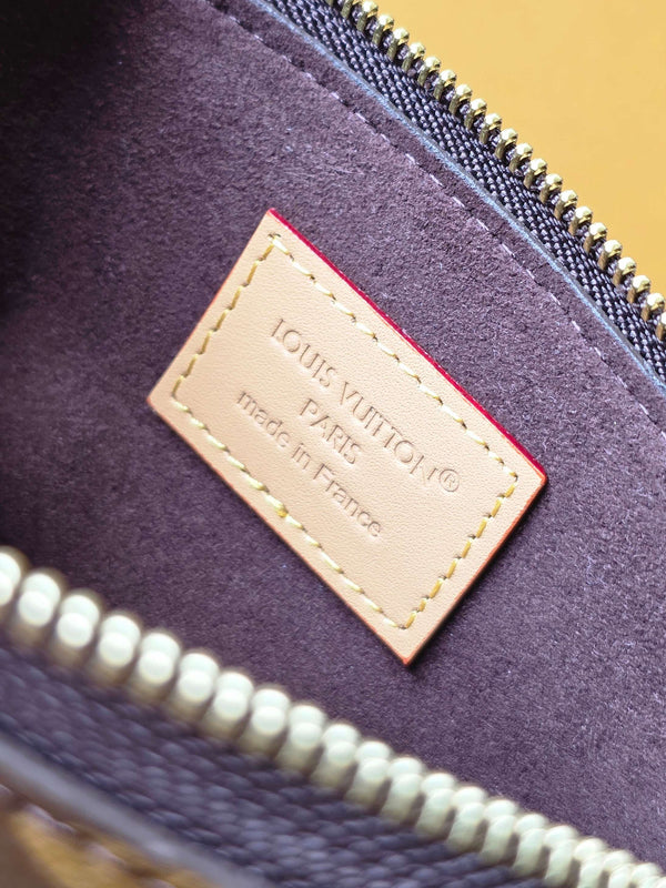 LV M25694 Cosmetic Lipstick Pouch Brown Monogram Canvas & Cowhide GHW