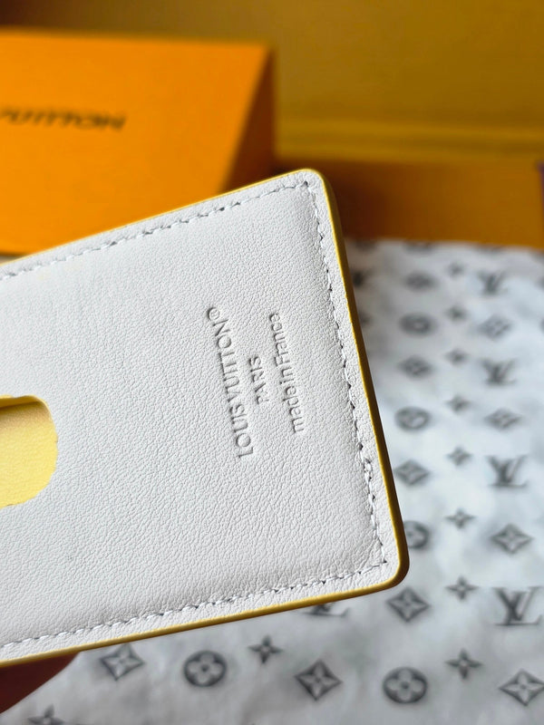 LV M15033 Porte-Cartes Magnet Gray Yellow Monogram Glow Canvas & Cowhide