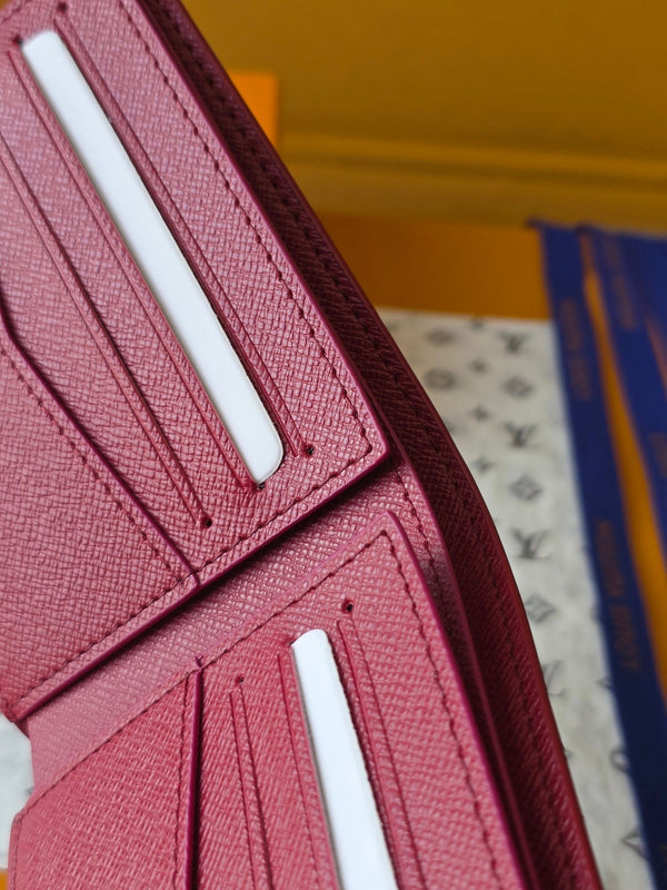 LV M25795 Multiple Wallet Red Black Cowhide