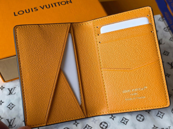 LV Pocket Organizer Dark Blue Teal Green Cowhide