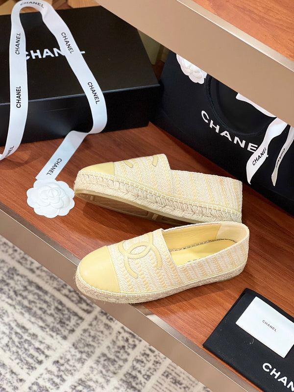cc espadrillas beige bianco panno di lana beige pelle di agnello