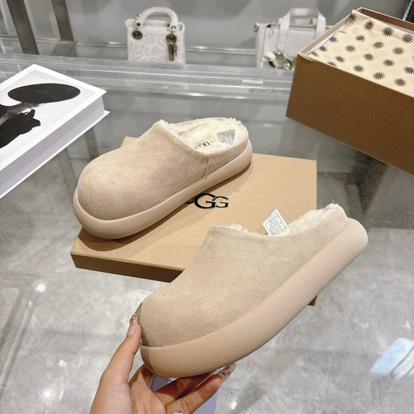 UGG Classic Ultra Mini Mule Muted Beige Wool Suede 518885