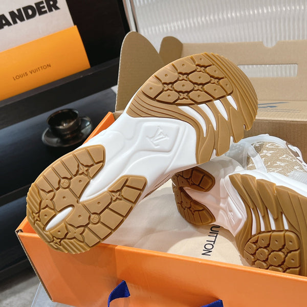 LV Run 55 Sneaker 50mm Brown Monogram Jacquard Fabric