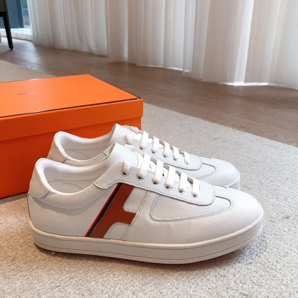 SNEAKER HM BOOMERANG IN PELLE DI VITELLO BIANCA E ROSSA