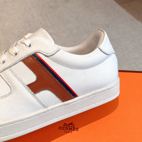 SNEAKER HM BOOMERANG IN PELLE DI VITELLO BIANCA E ROSSA