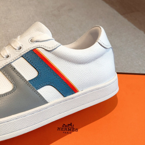 HM BOOMERANG SNEAKER MULTI WHITE AND GRAY CALFSKIN