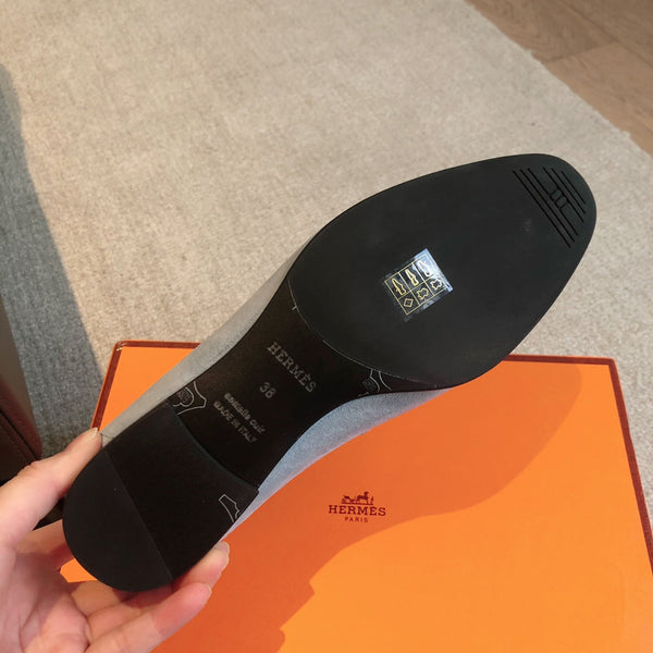 Paris Loafer Baby Blue Suede Calfskin With Signature Buckle 509349